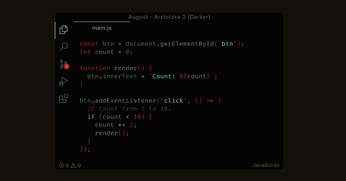 August themes by inci august vs code themes