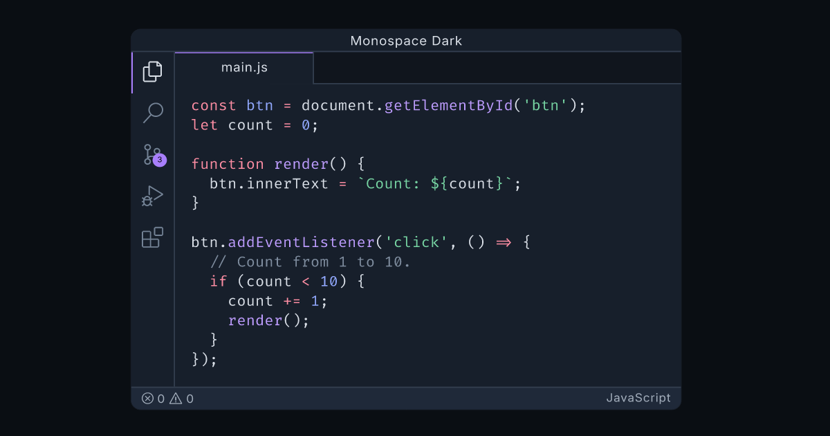 Monospace Theme by Keksi | VS Code Themes