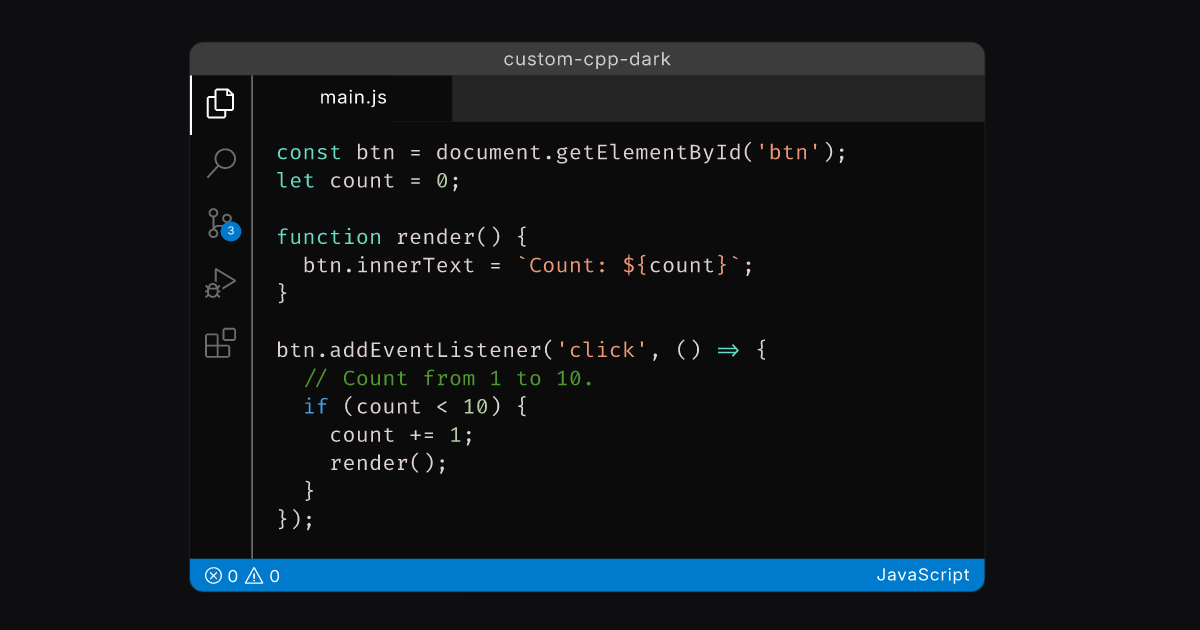 Custom C++ Highlighting by tcarlswing | VS Code Themes